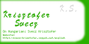 krisztofer svecz business card